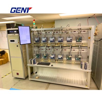 Çeşitli pozisyonlu enerji ölçerlerinin test edilmesi için sabit ölçer test tezgahı